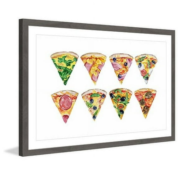 "Pizza Styles" Framed Painting Print