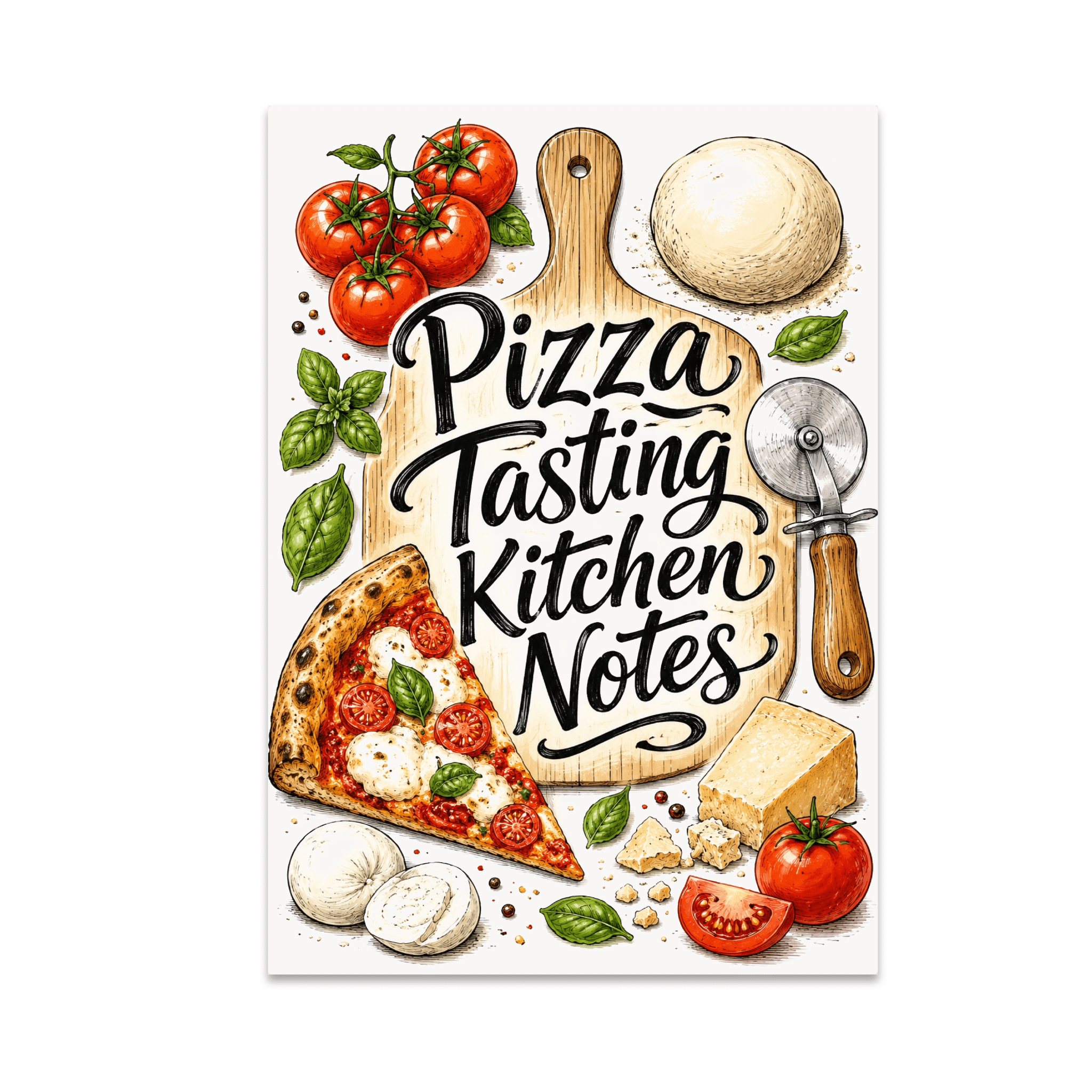 Kids. Testing Note Pizza Tasting Kitchen Notes - Pizza Aficionado, 13 x 19 in Glossy ...