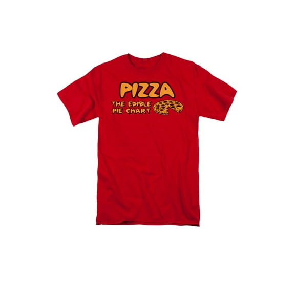 Pizza The Edible Pie Chart Funny Joke Adult T-Shirt Tee