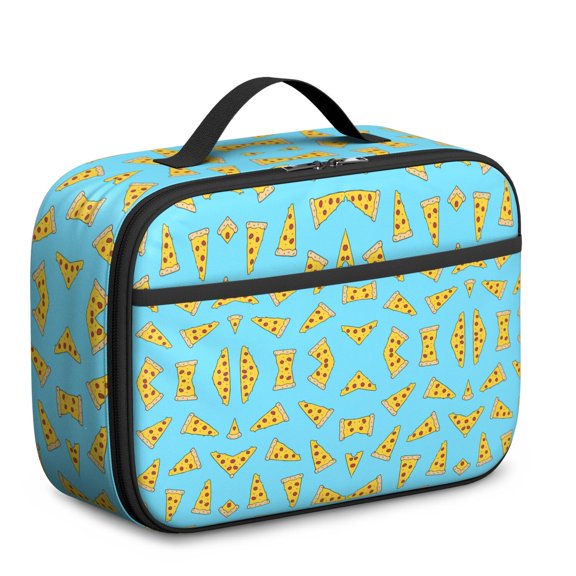 Pizza-Themed Insulated Lunch Box - Durable & Funny Food Carrier with 8-Hour Thermal Retention & Portable Handle for Parents