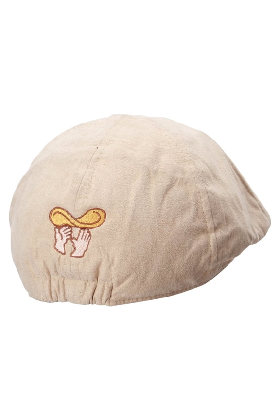 Pizza Throwing Suede Duck Bill Ivy Hat - Tan OSFM