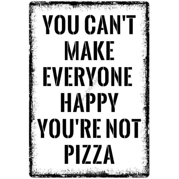 Pizza Tin Signs Vintage Metal Sign Funny Food Art Printing Poster Wall Decor for Home Kitchen Bar Restaurant Cafe Pub Indoor Outdoor 12x8 Inch Hanging Plaque