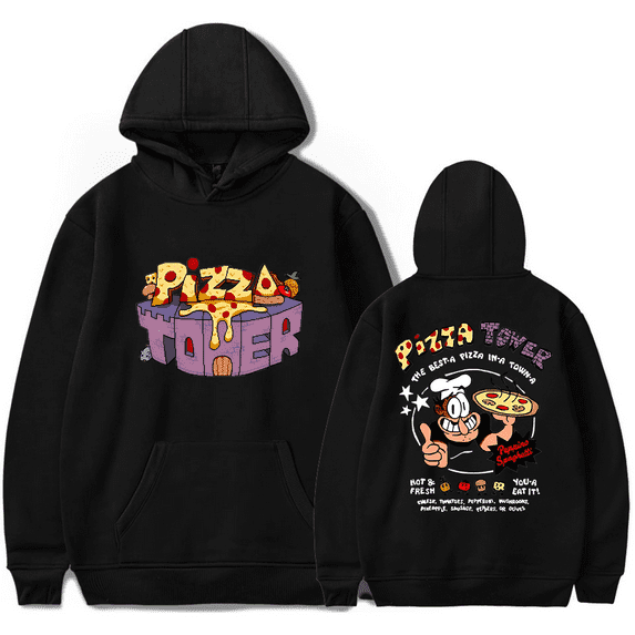 Pizza Tower Merch Hoodies Men Women New Print Casual Fashion Streetwear Sweatshirt