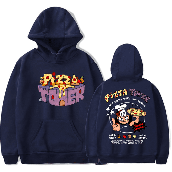 Pizza Tower Merch Hoodies Men Women New Print Casual Fashion Streetwear Sweatshirt