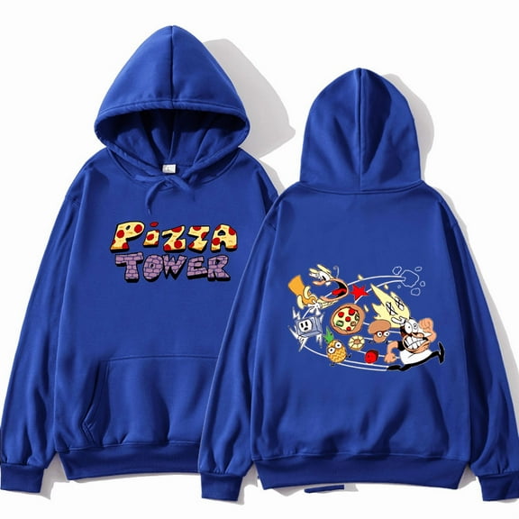 Pizza Tower New Logo Pullover Hoodies Game Merch Men Women Long Sleeve Hooded Sweatshirt Casual Clothes