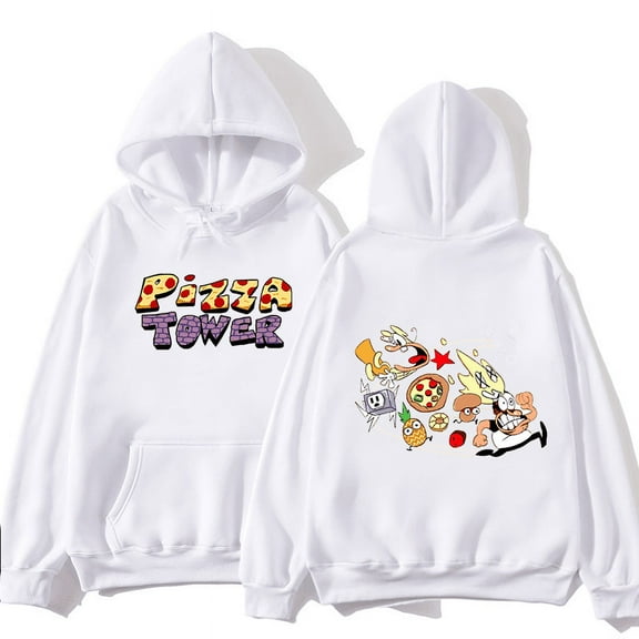 Pizza Tower New Logo Pullover Hoodies Game Merch Men Women Long Sleeve Hooded Sweatshirt Casual Clothes