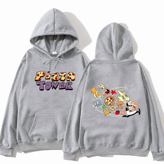 Pizza Tower New Logo Pullover Hoodies Game Merch Men Women Long Sleeve Hooded Sweatshirt Casual Clothes