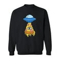 thumbnail image 1 of Pizza Ufo Design Sweatshirt Men -Image by Shutterstock, Male x-Large, 1 of 4