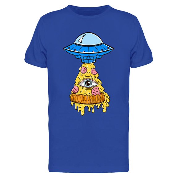 Pizza Ufo T-Shirt Men -Image by Shutterstock, Male Medium