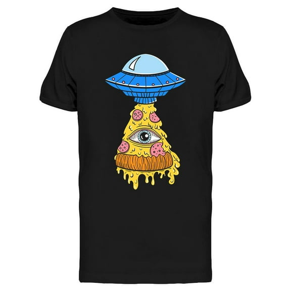 Pizza Ufo T-Shirt Men -Image by Shutterstock, Male Medium
