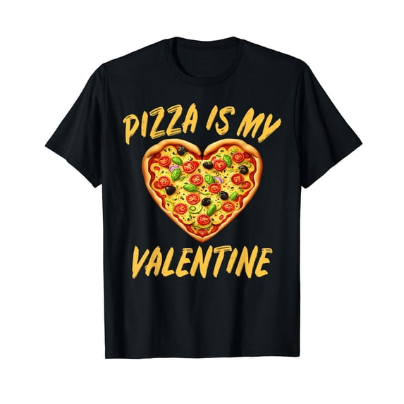 Pizza Valentines Day Heart Fast Food Lover Mens T-Shirt