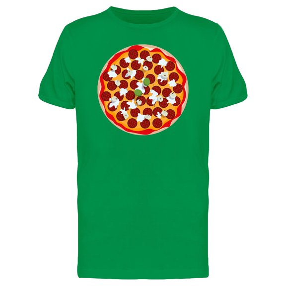 Pizza View From Above Tee Men's -Image by Shutterstock