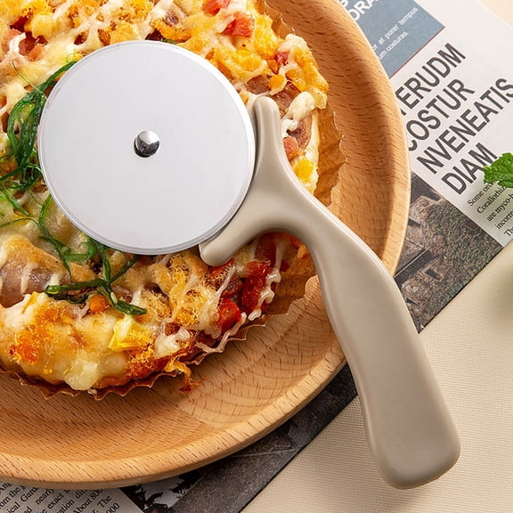 Pizza Wheel Cutter Stainless Steel Blade Ergonomic Handle Rolling Pizza Knife with Protective Cover for Home Kitchen