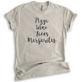 thumbnail image 1 of Pizza Wine Tacos Margaritas T-Shirt, Unisex Women's Men's Shirt, Pizza Shirt, Tacos Shirt, Margaritas Shirt, Light Silk Gray, X-Large, 1 of 6