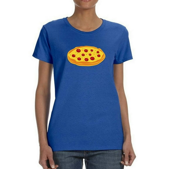 Pizza Women Royal Blue T-Shirt, Female Small