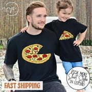 BUNDLE01 Pizza and Pizza Slice Daddy and Me Matching Dad Baby Shirts Fathers Day Outfit Tee