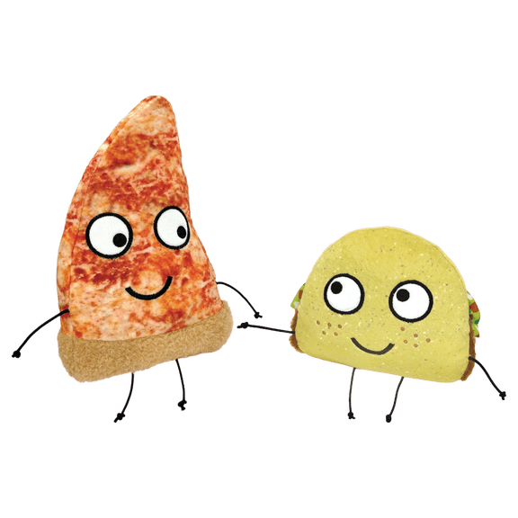 Pizza and Taco 8.5" & 5.5" Plush Puppet Set