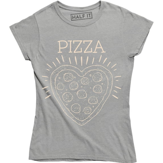 Pizza with Heart Image - Funny Food Lover Women's T-Shirt