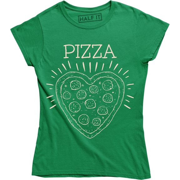 Pizza with Heart Image - Funny Food Lover Women's T-Shirt