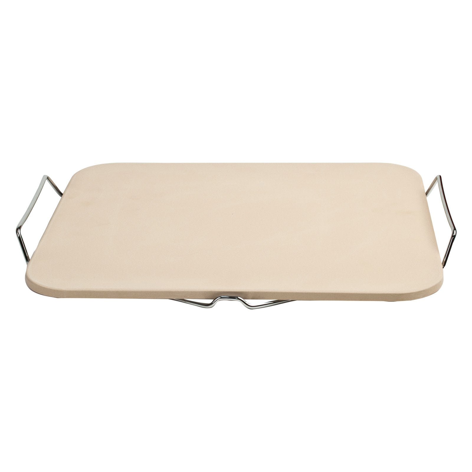 Pizzacraft Rectangle Pizza Stone and Baking Stone with Wire Frame