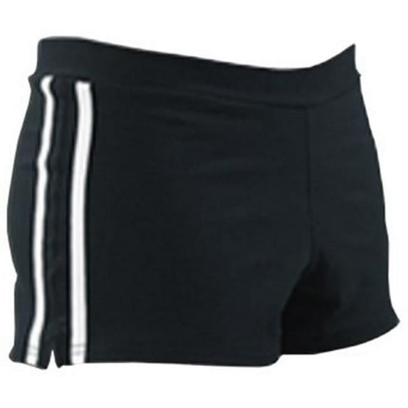 Pizzazz 1400 -BLKWHT-AXL 1400 Adult Spirit Stripe Short, Black with White - Extra Large