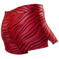 thumbnail image 1 of Pizzazz Women Zebra Glitter Red Black Sports Shorts Adult X-Large, 1 of 4