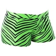 thumbnail image 1 of Pizzazz Women Neon Lime Low-rise Design Hot Shorts Adult 2X-Large, 1 of 2