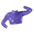 thumbnail image 1 of (Price/each)Pizzazz 7600M Adult Metallic Crop Top-PUR-AL, 1 of 4