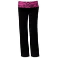 thumbnail image 1 of (Price/each)Pizzazz 9250ZG Adult Roll-Down Waist Pant-BLKHPK-As, 1 of 2