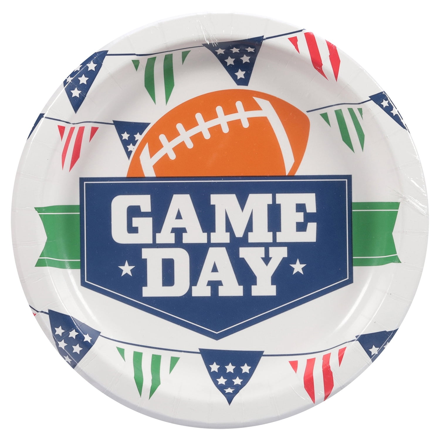 Would Sign Language Count Pizzazz Big Game Football Plate, 10