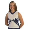 thumbnail image 1 of Pizzazz Girls White Purple Spirit Uniform Shell Top Youth Large, 1 of 4