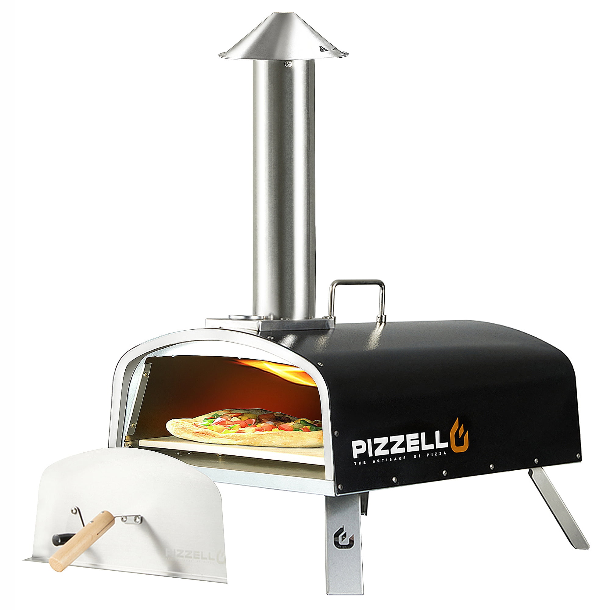 Ninja Woodfire 5-in-1 Outdoor Oven, 700F High Heat Roaster, Artisan Pizza Oven, Foolproof BBQ Smoker with Woodfire Technology, Electric, OO100