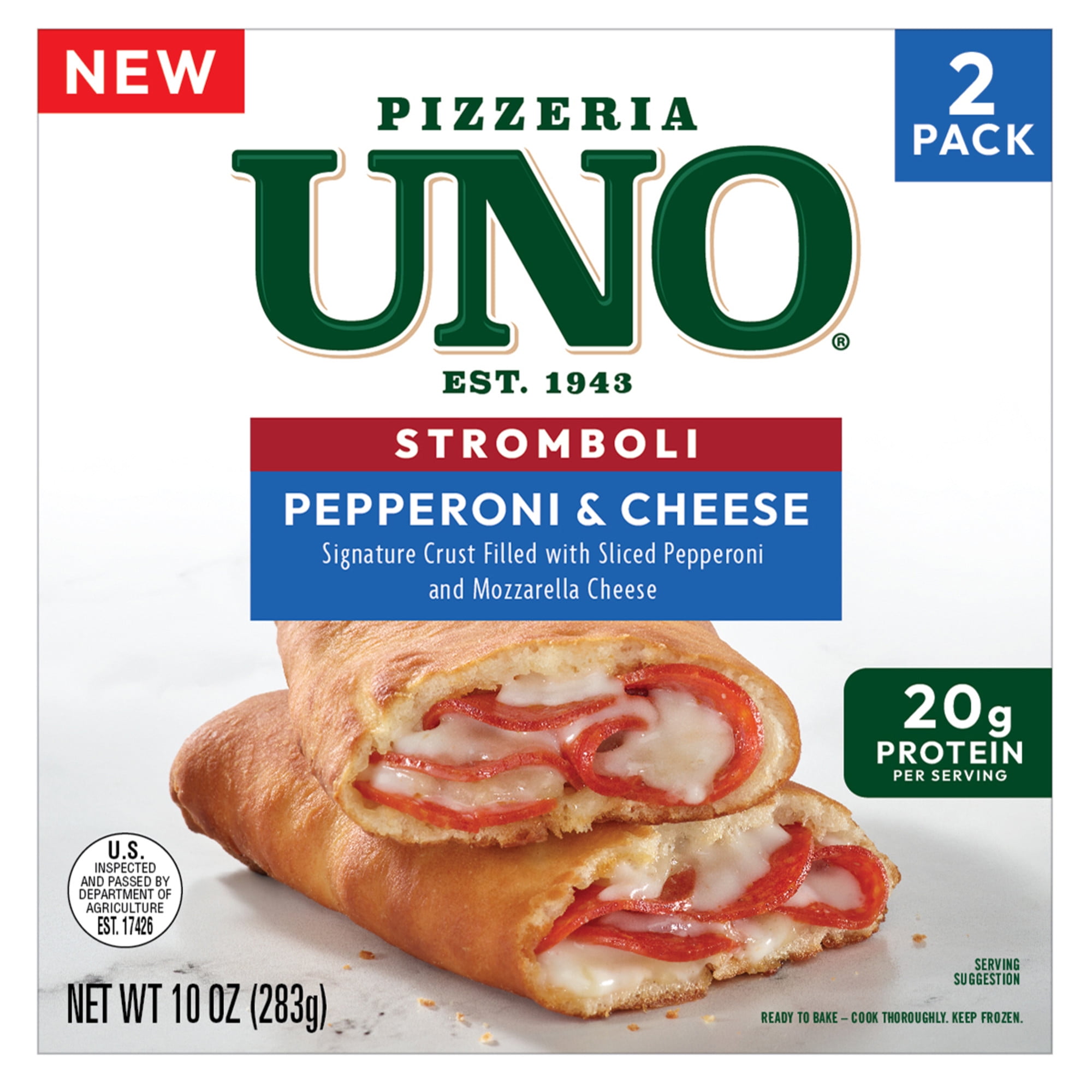 Pizzeria Uno Pepperoni & Cheese Stromboli, 5 oz, Twin Pack, Frozen
