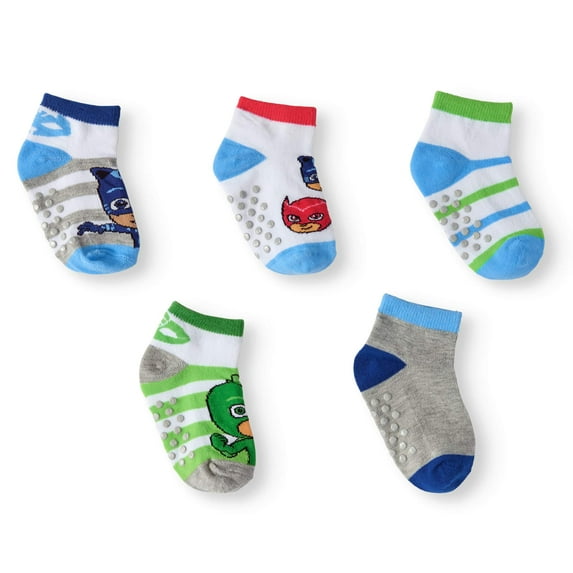 Pj Masks Baby toddler boy heroes quarter socks, 5-pack