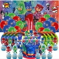 thumbnail image 1 of Pj Masks Balloons Party Supplies 1st Decor Tableware Birthday Cake Topper Decorations Banner Backdrop, 1 of 7
