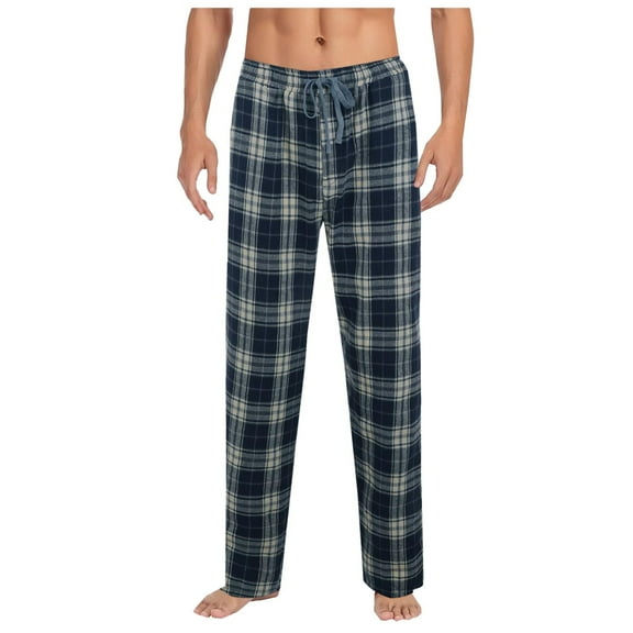 Pj Pants for Men Mens Tall Pajama Pants 30/32/34/36/38 Long Inseam Plaid Lounge Pants Sleepwear Pajama Bottoms Cotton