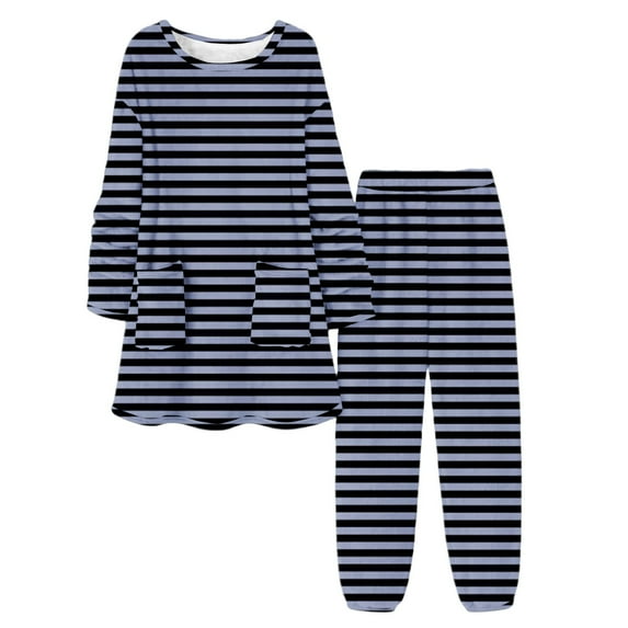 Pj Sets For Woman Sevevn Women's Fleece-Lined Pajama Set Winter Pajamas For Women