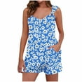 thumbnail image 1 of Pj Sets for Women Sale Floral Print Lounge Sets for Women 2 Piece Pajamas Set Casual Loose Fit Set Sleeveless Sleepwear, 1 of 8