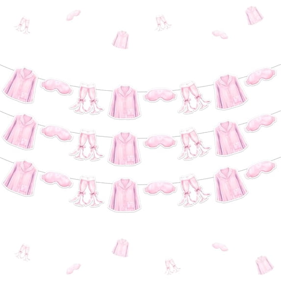 Pjs Bridal Shower Decorations, 3pcs Pjs Banner Garlands for Women Bachelorette Wedding Engagement Party Decorations
