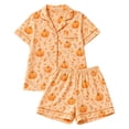 thumbnail image 1 of Pjs Sets for Women Simple Short Sleeve Button Down Soft Fabric Tops And Shorts Soft Pajama Set Pink M, 1 of 4