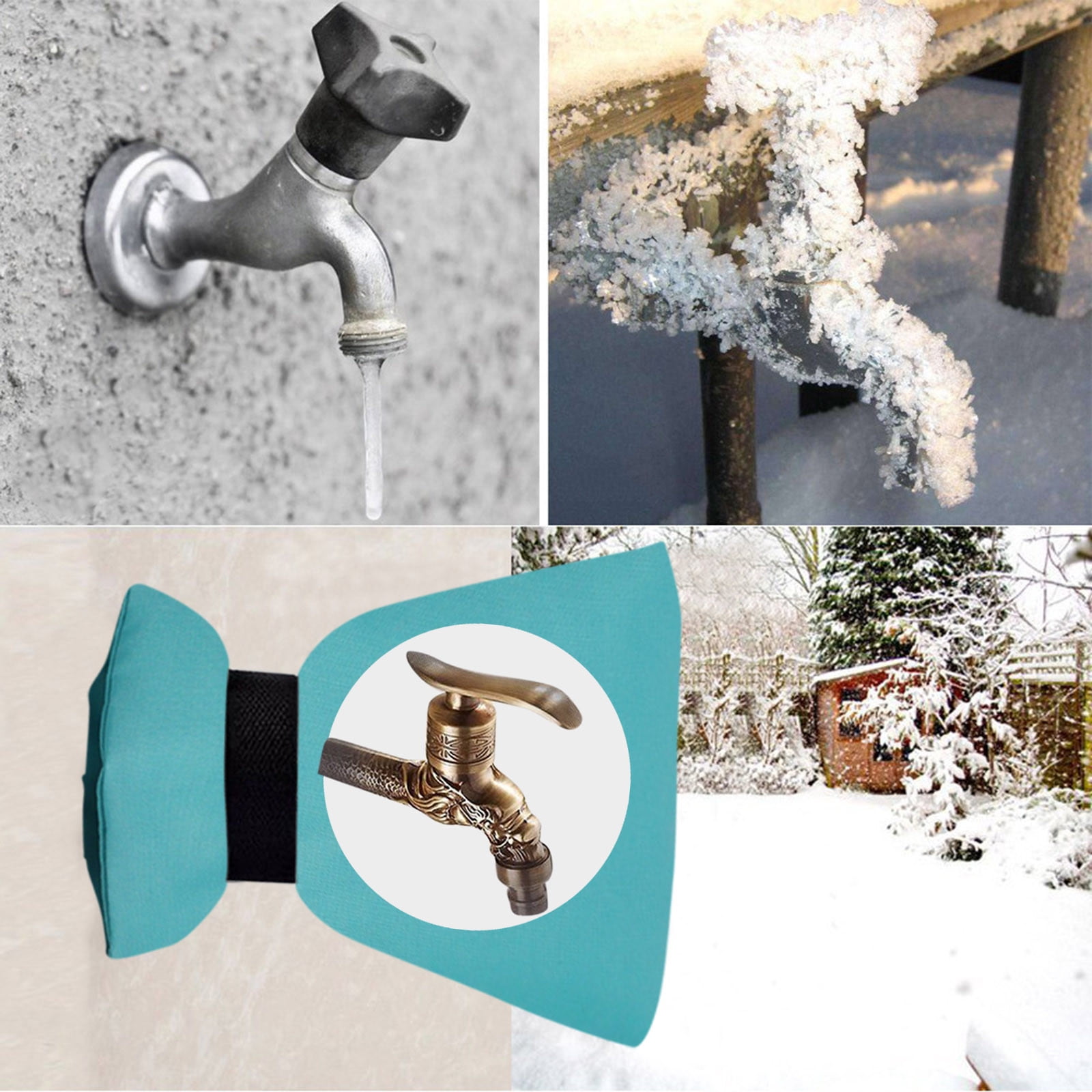 Pjtewawe 3pc faucet cover faucet freezing protection for faucet outdoor