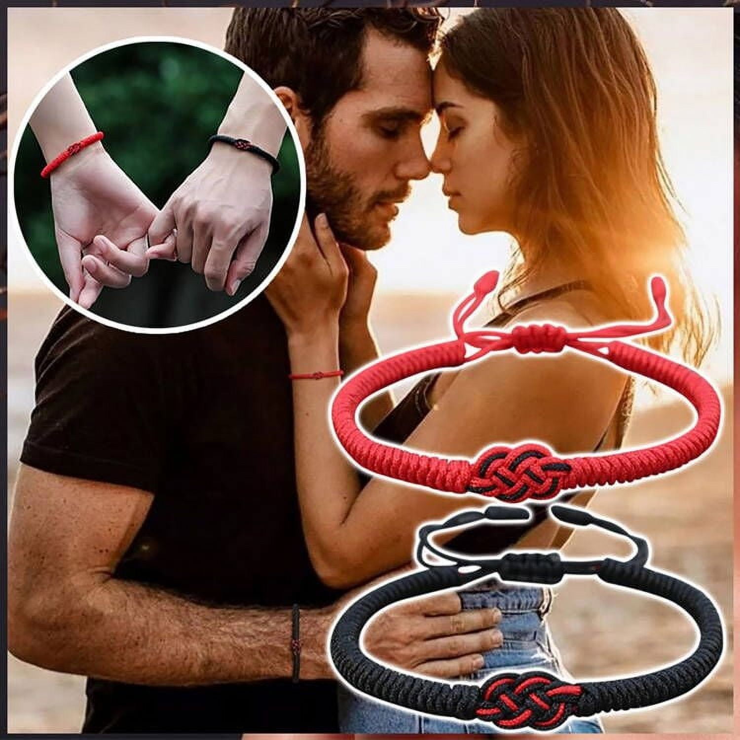 Long Distance Touch Bracelets for Couples Vibration & Light up for Love  Couples (Milan rope Golden Moon) - Walmart.com