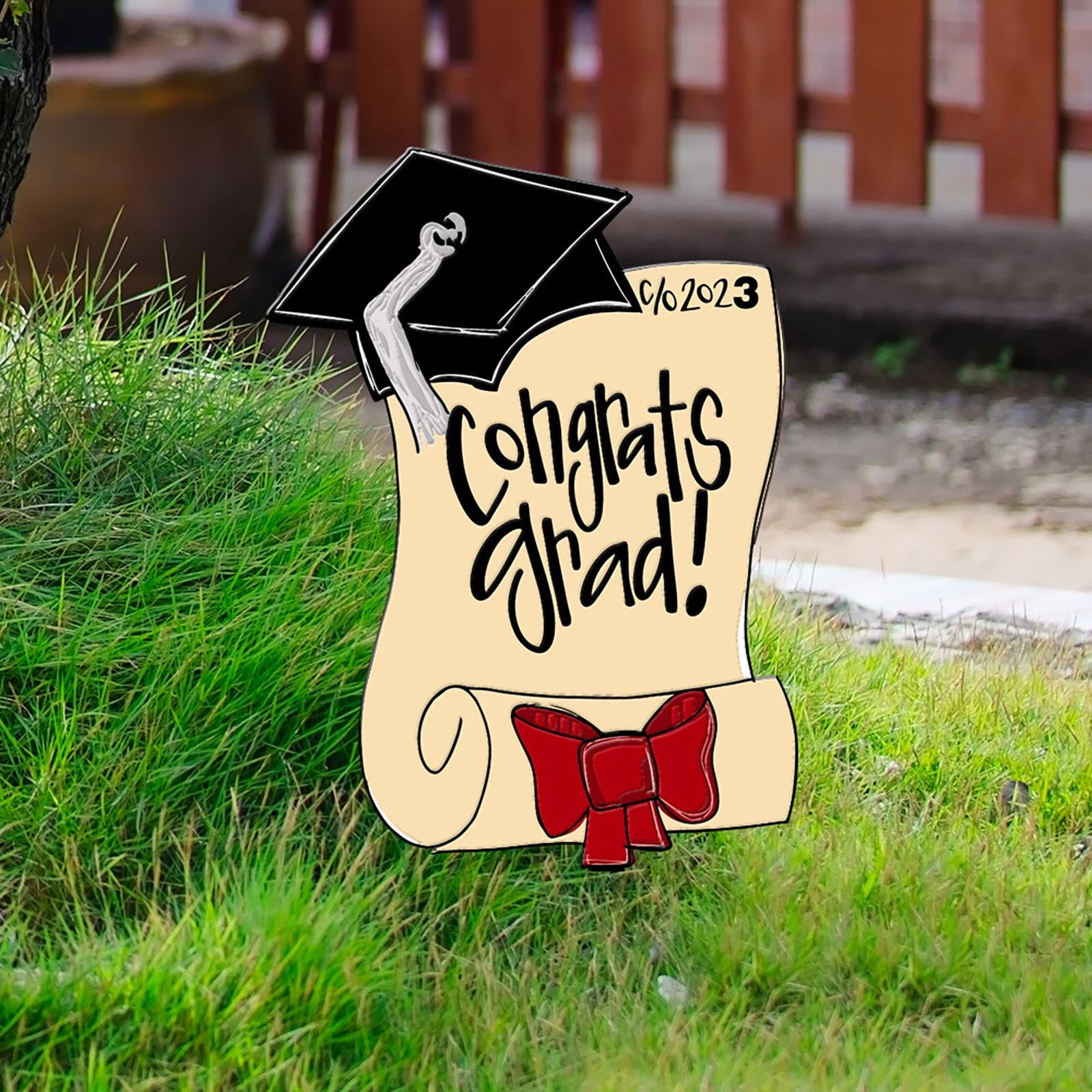 Pjtewawe Card Slot Graduation Season Outdoor Lawns Yard Sign Yard Decor