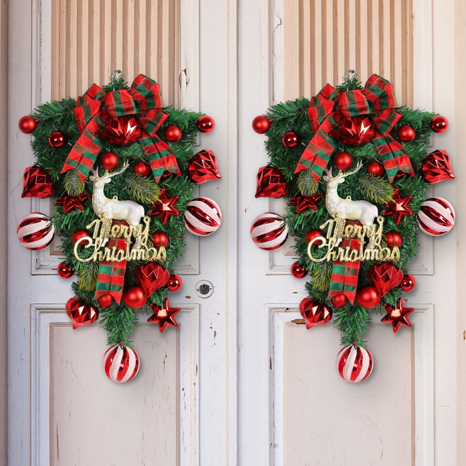Pjtewawe Christmas Decorations 2024 Christmas Upside Down Tree Red