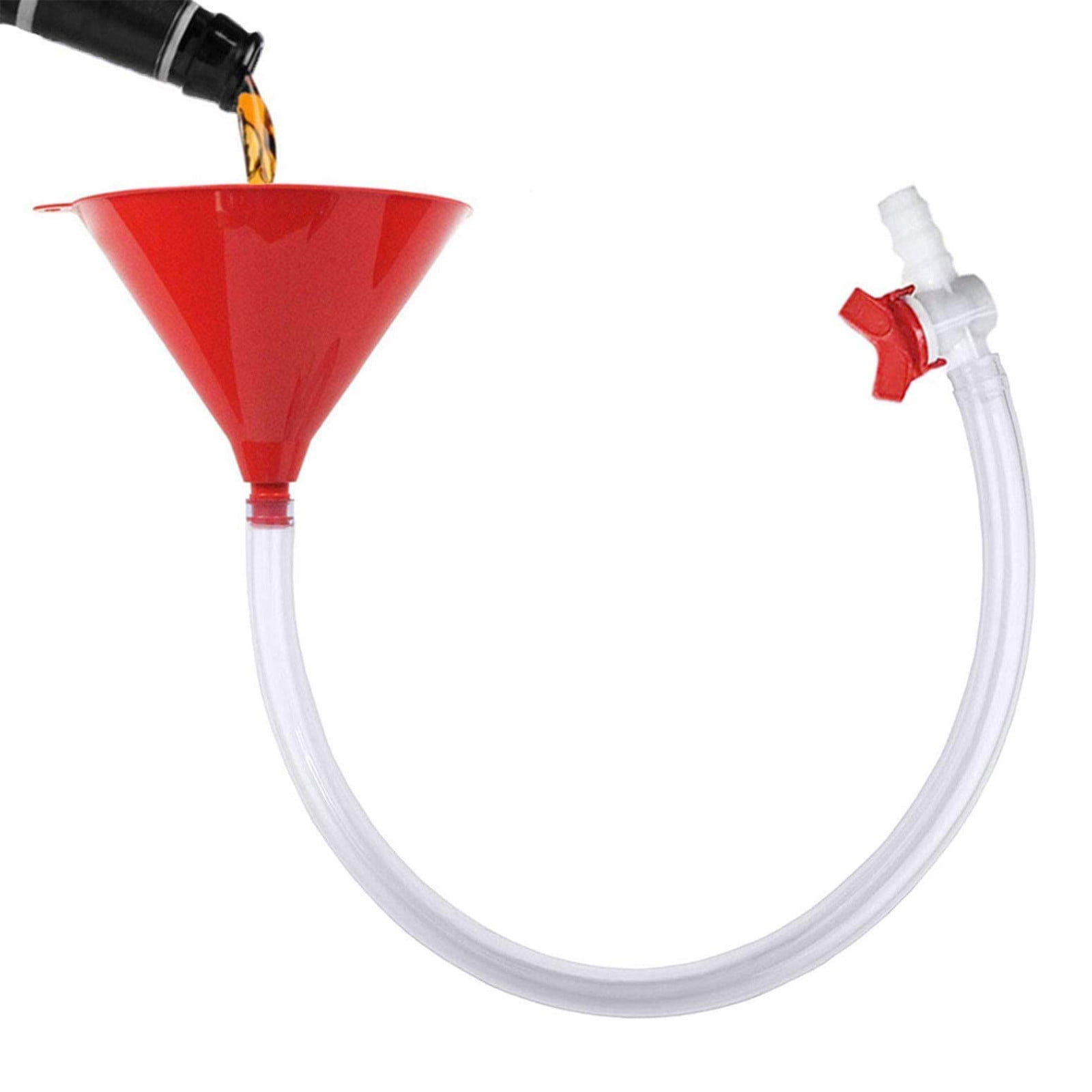 Pjtewawe Funnel Games Beer with Bar Funnel Red Valves Drinking for Beer