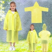 Pjtewawe Kids Raincoat, Splash-Proof All-Weather Cover, Reusable Lightweight Outerwear, Perfect for Camping, School, Playdates, Protect Against Wind & Rain, Ideal for Toddlers & Young Explorers