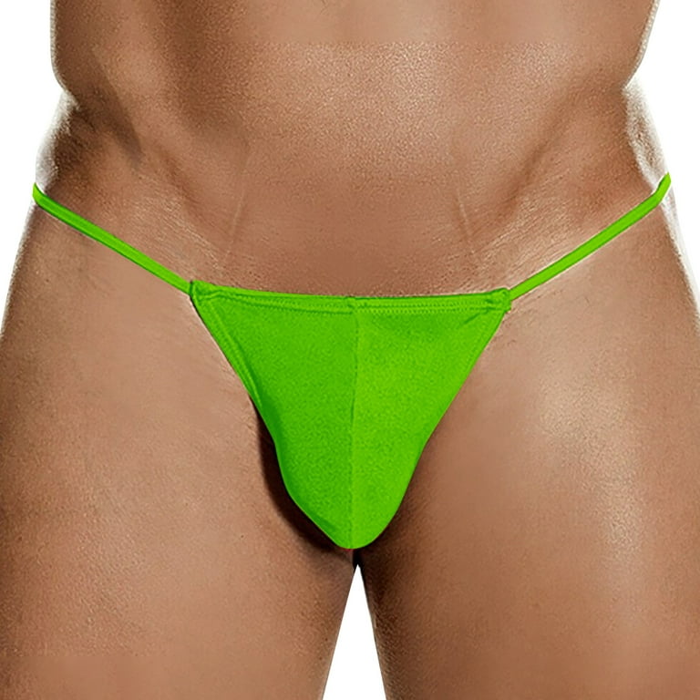 Pjtewawe Mens Underwear Low Waist Pocket Thong Multi Color Triangle Pouch  Briefs T Pants Briefs Underwear 