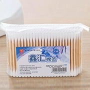 Pjtewawe Q Tips Multi-functional Double-headed Wooden Cleansing Cotton Swab Disposable Tampons