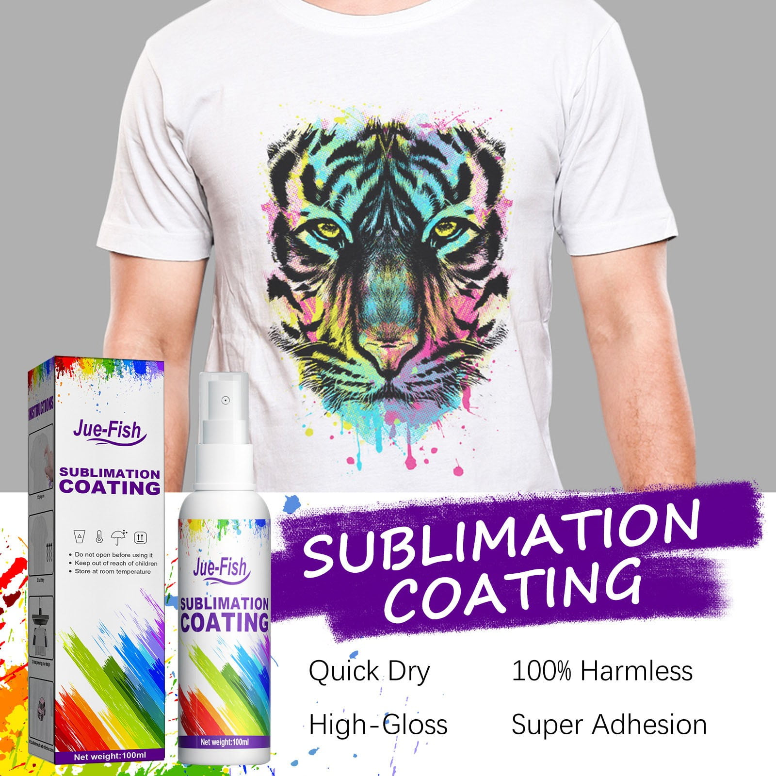 Pjtewawe Spray Bottles 100ML Sublimation Coating Spray Clothing Thermal ...