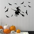 Pjtewawe Wall Decals Halloween Witch Sticker Detachable Interior